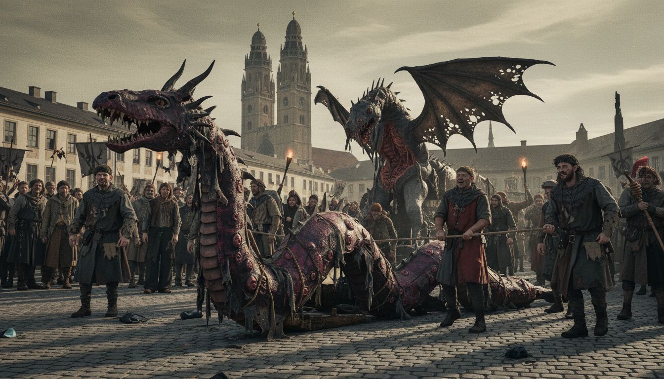 Munich's plague dance began after a lindworm legend