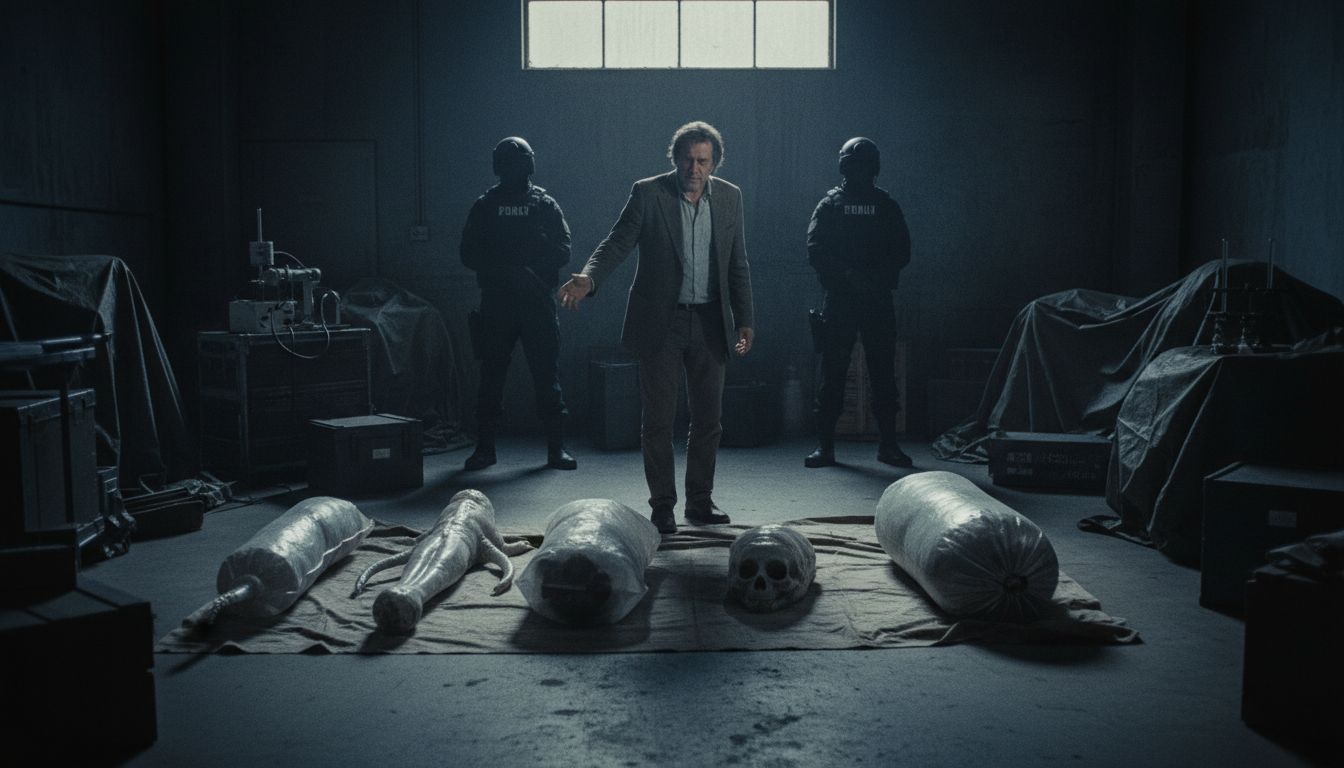 UFO whistleblower says federal government is holding remains of four alien types