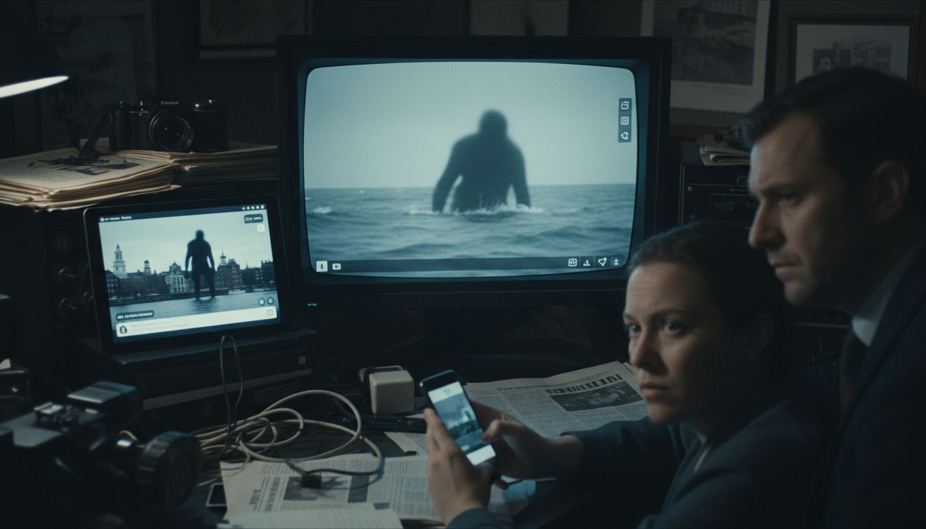Social media post claims ocean and Boston sightings of an unidentified figure