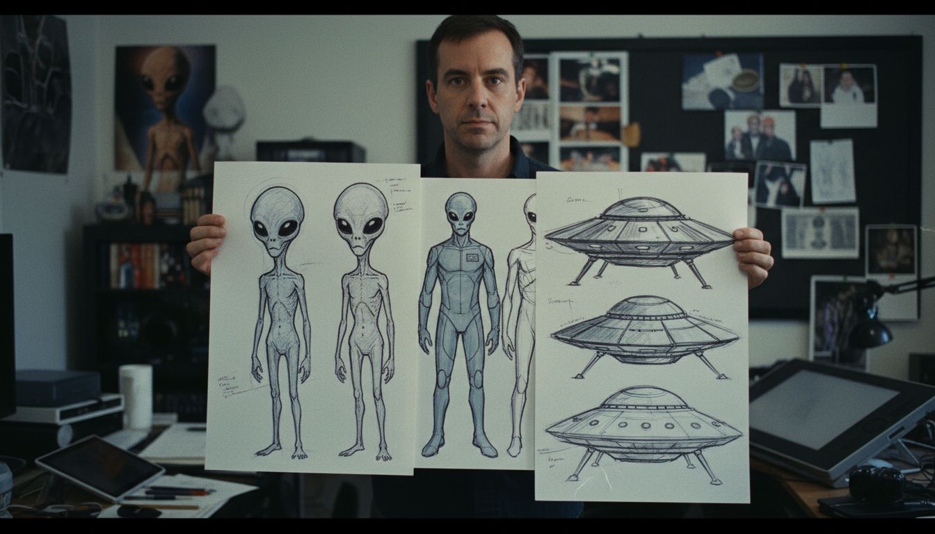 Concept artist Daniel Baker shares Grey Alien and UFO occupant design explorations