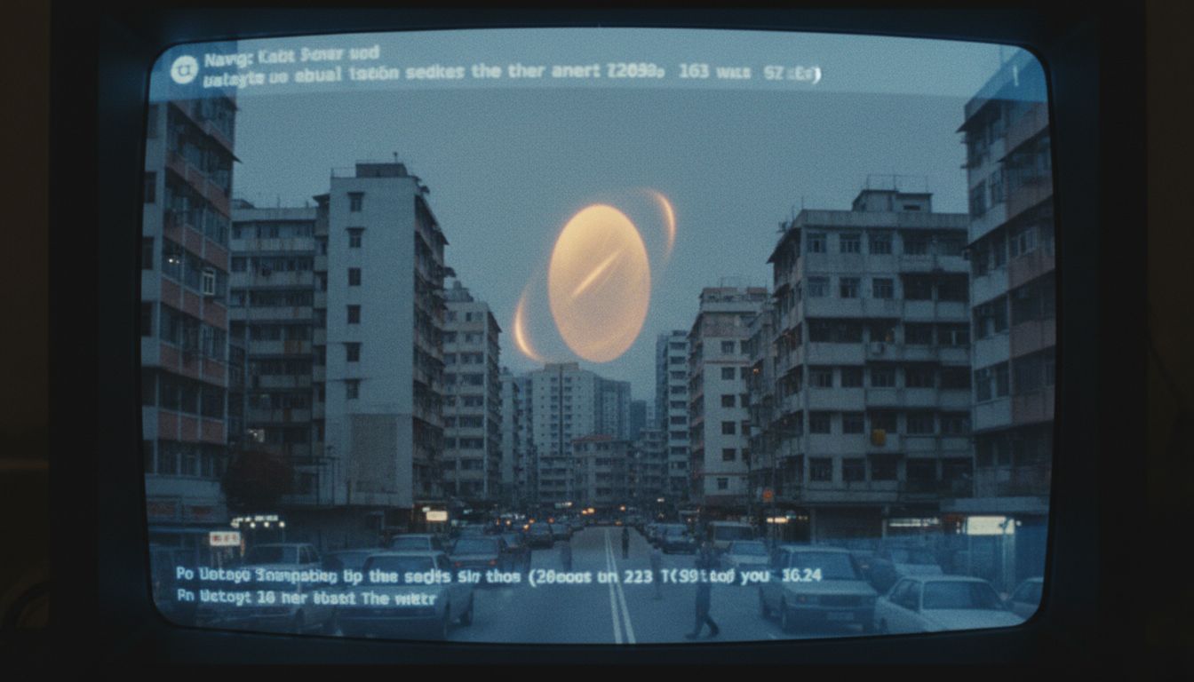 A luminous gimbal UAP is filmed in Hong Kong in 1995, long before the release of the famous Navy gimbal video. The objects hovers stationary, then disappears