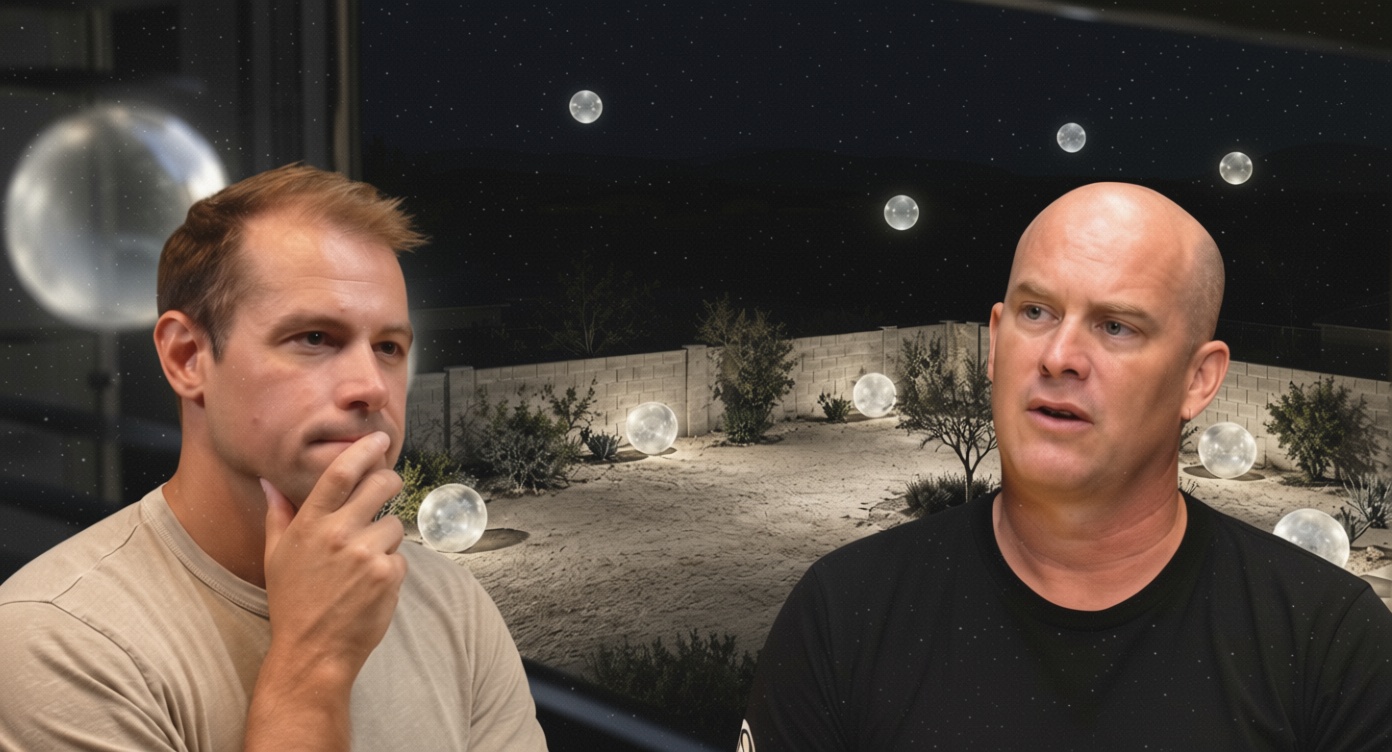 SpaceShipOne astronaut reported seeing about a dozen glowing spheres