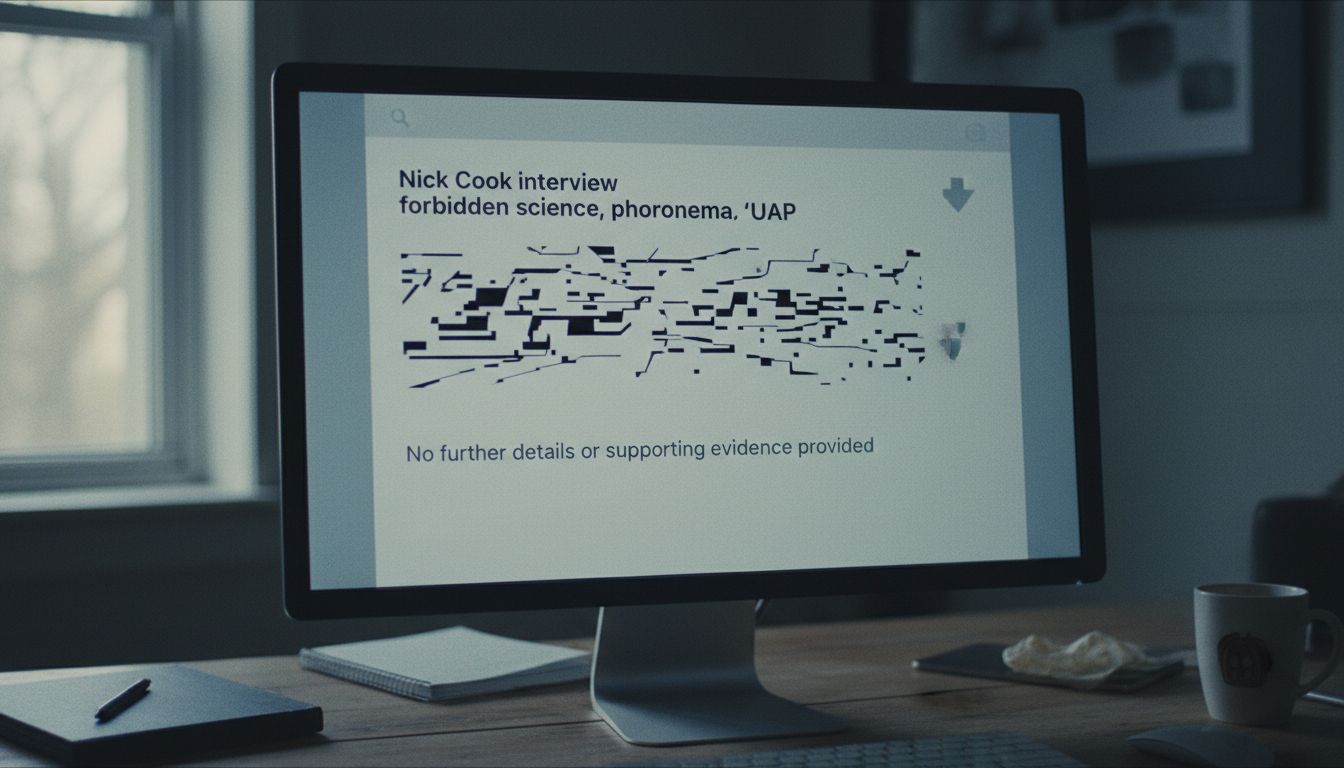 Nick Cook discusses alleged links between forbidden science, plasma and UAP