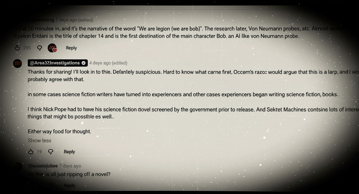 Reddit post promotes video about conflicting narratives on alleged extraterrestrials