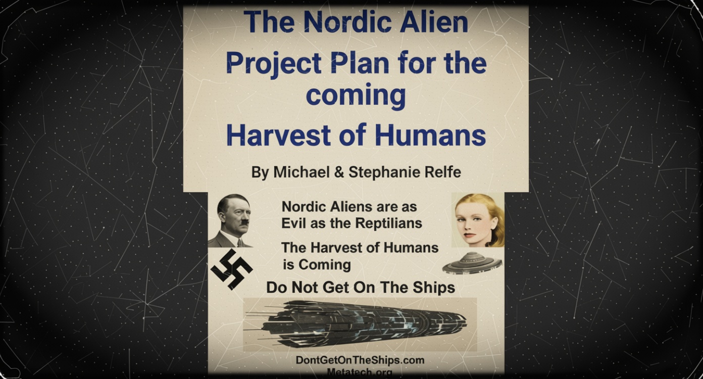 Michael and Stephanie Relfe allege a Nordic extraterrestrial plan to harvest humans