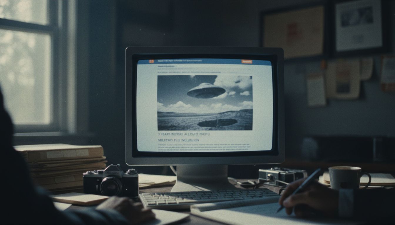 A UFO photograph that appeared in a military file three years before it was taken