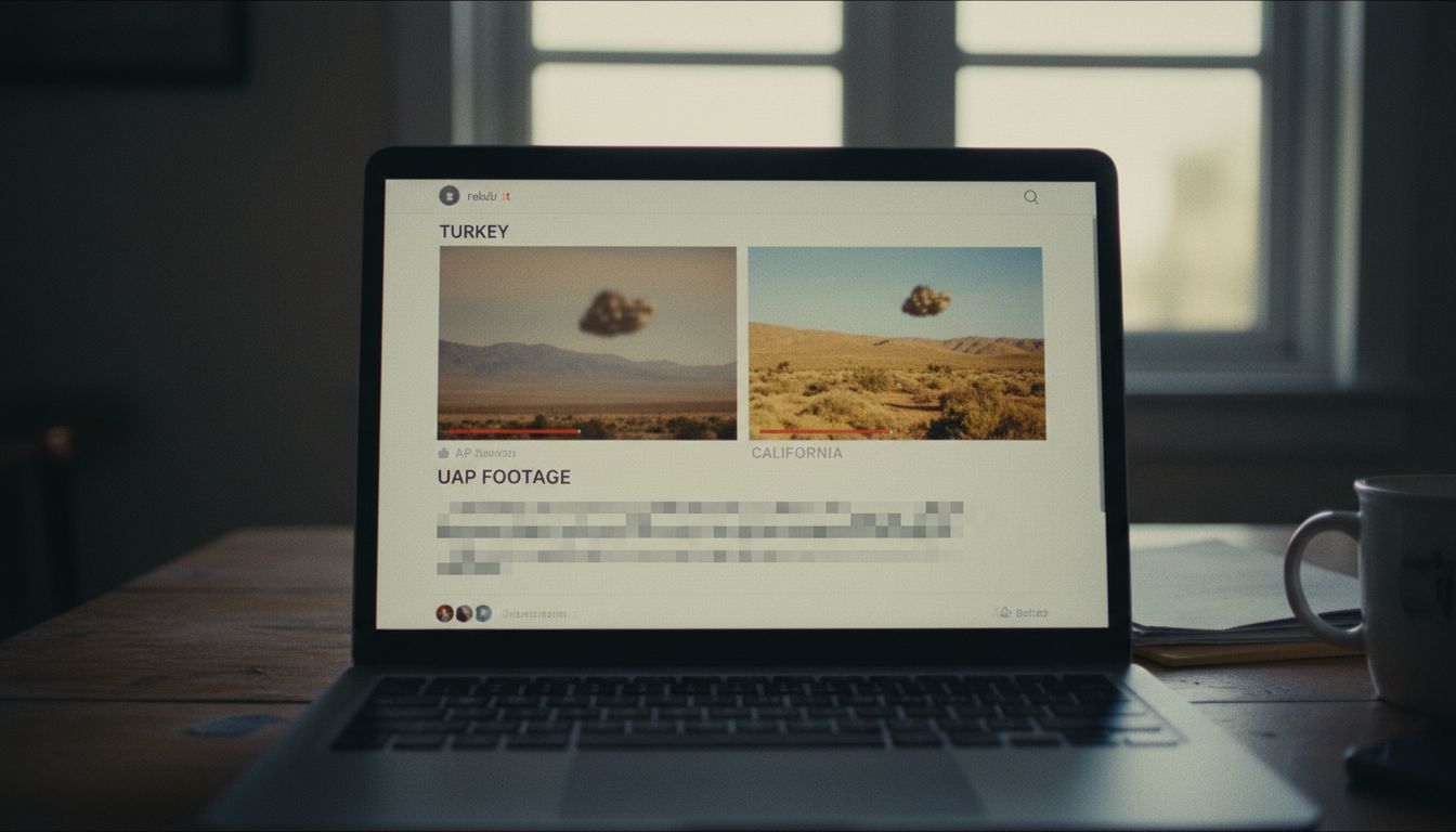 The same or very similar UAP is filmed on opposite sides of the globe: Turkey and California