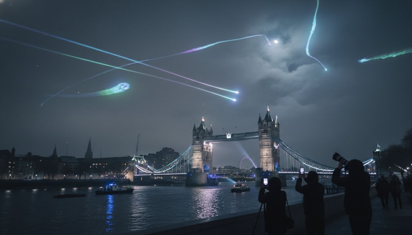 Mysterious Lights Over Thames Ignite UFO Fascination