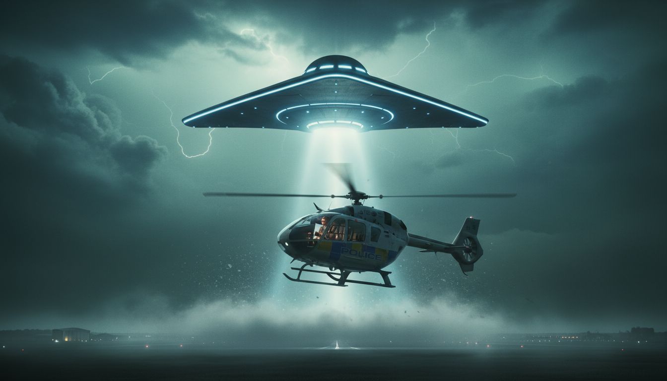 Police helicopter has terrifying UFO encounter over top-secret US airbase