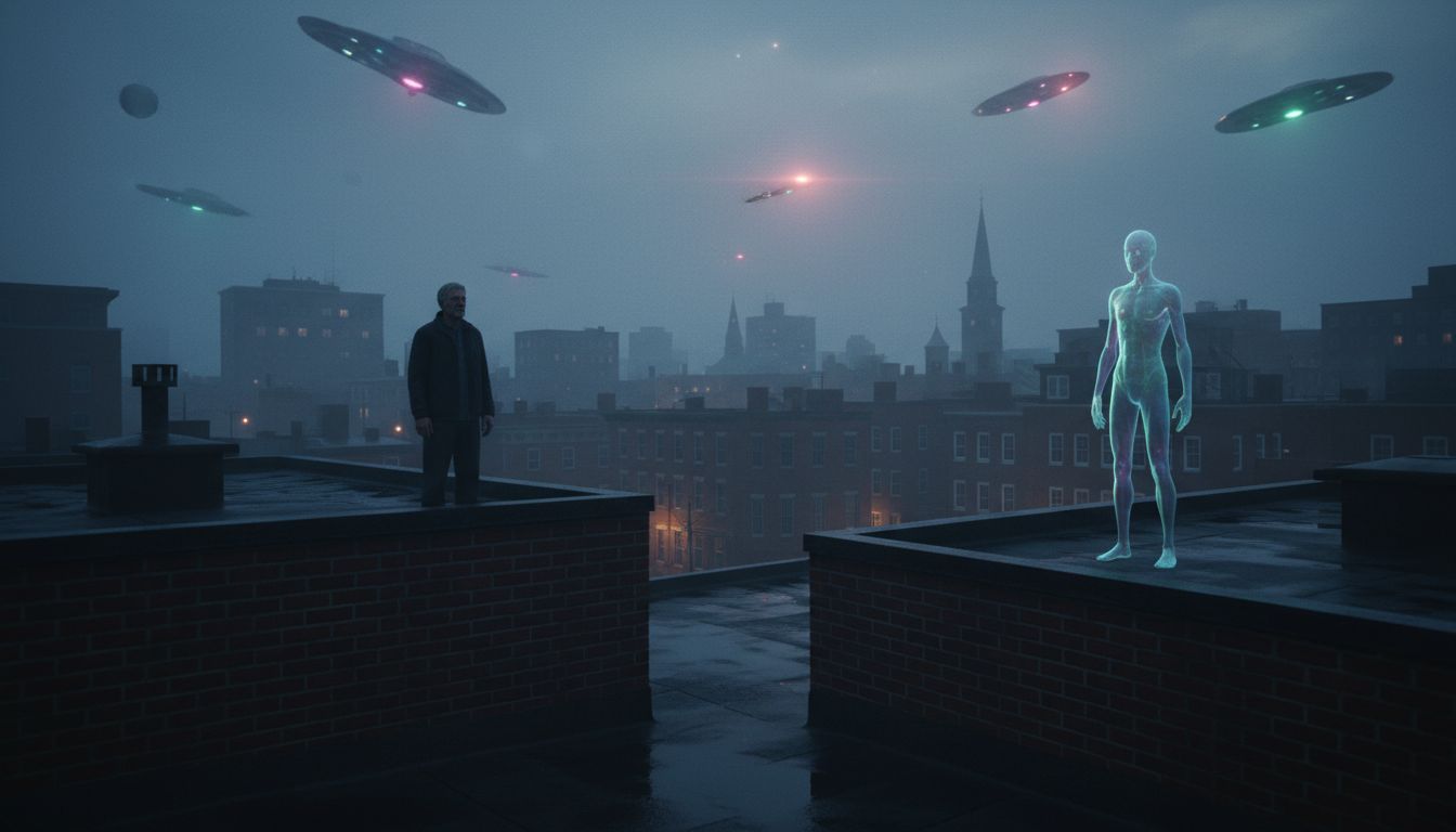 TRANSLUCENT 'ALIEN' ON THE ROOFTOP! New Bedford, MA Encounter That Challenges Everything We Think We Know