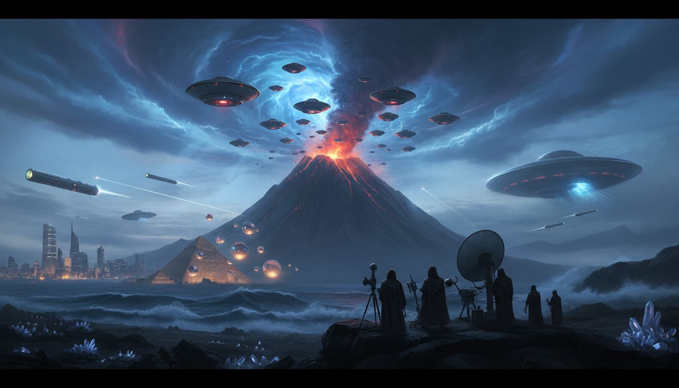 UFO News Round-up! Fleet of UFOs Emerge from Volcano and Much More!