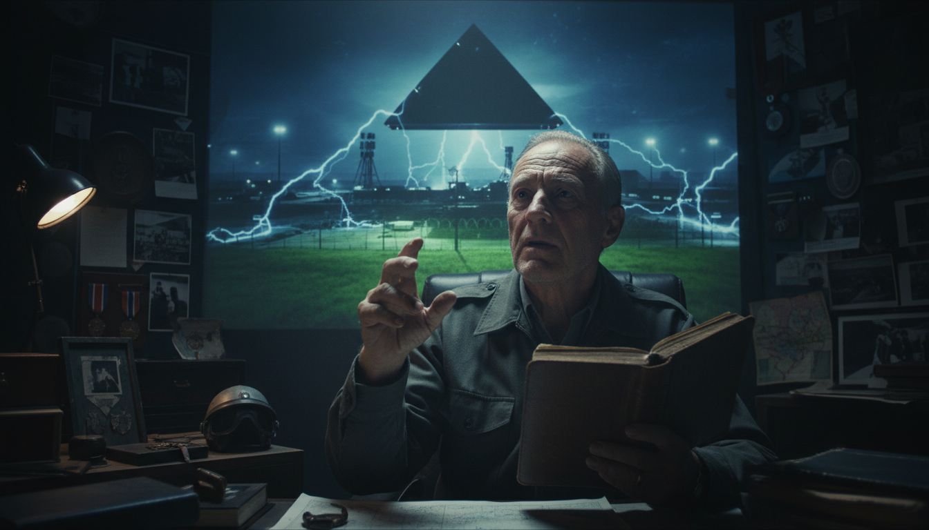 Top fighter pilot breaks 45-year silence to reveal bombshell UFO encounter with '50ft triangular craft' at nuclear base