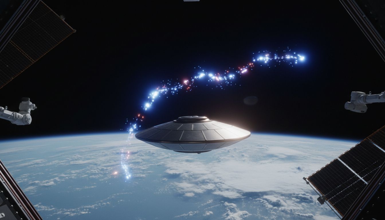 A Spaceship & Several Other Unexplainable Objects Seen From ISS!