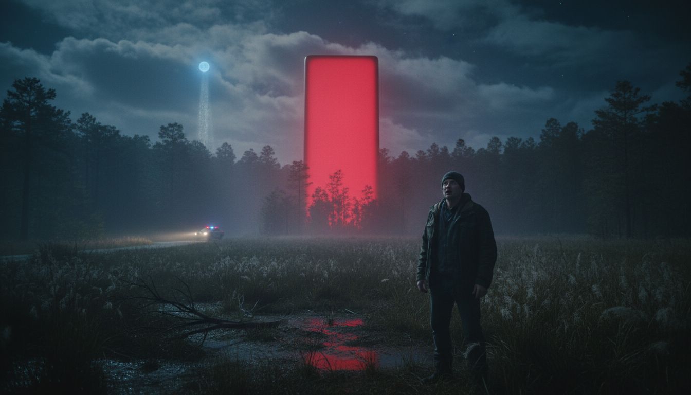 RECTANGULAR 'RED' UFO Rises and Disappears Over North Florida