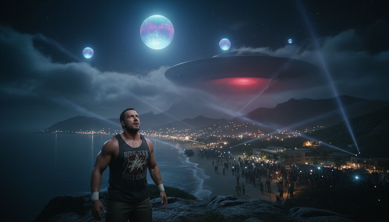 Famous wrestler caught in wild UFO mystery after multiple sightings of 'orb' light appear over Puerto Rico - Daily Mail Online