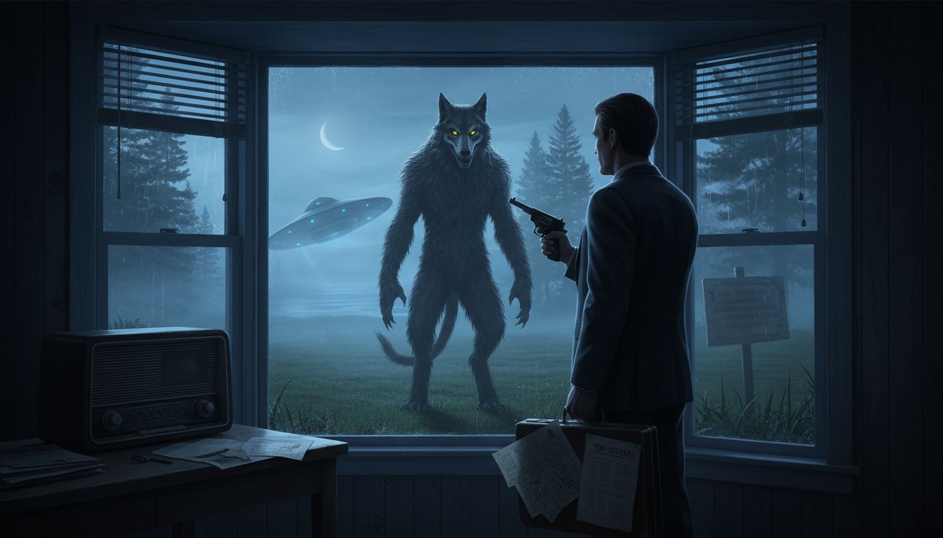 Government intelligence officer assigned to secret UFO investigation 'said wolf-like creature that walked on two legs appeared at his East Coast home afterwards' - Daily Mail