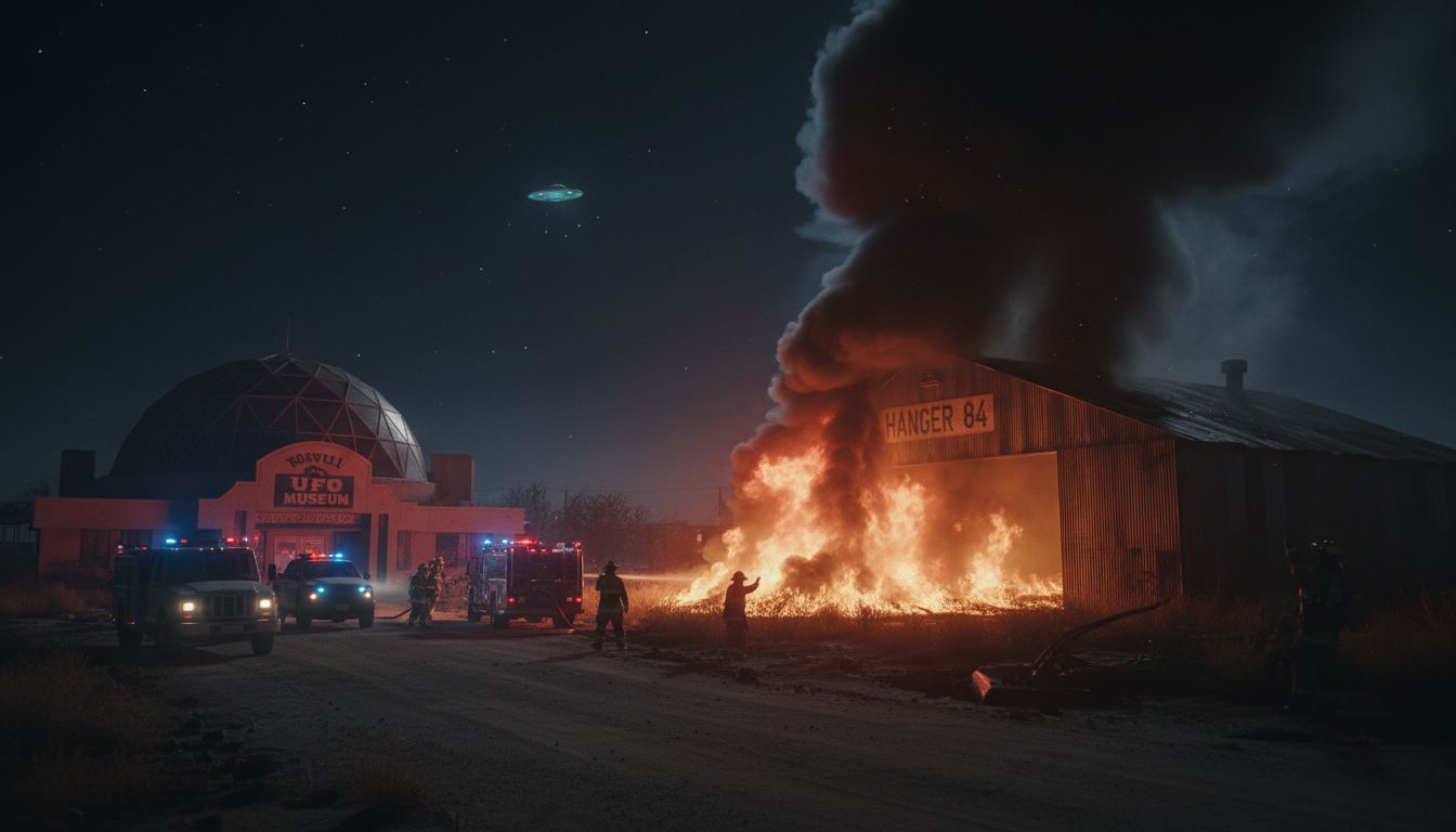 Fire near Roswell’s Hangar 84 sparks fresh UFO conspiracy theories over 1947 alien crash claims - WION