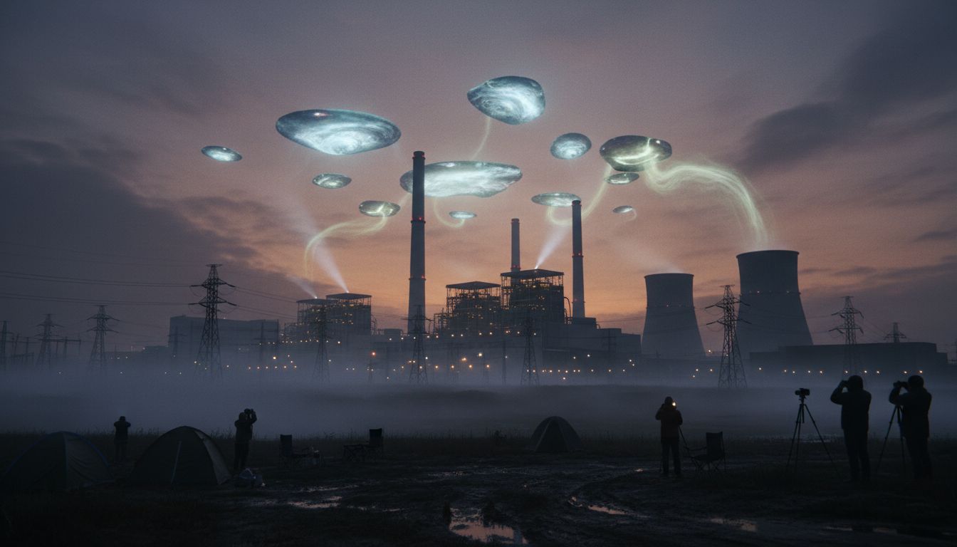 Mystery as flock of UFOs seen hovering above power station for more than a year - Daily Mail
