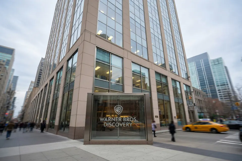 Het hoofdkantoor van Warner Bros. Discovery in New York