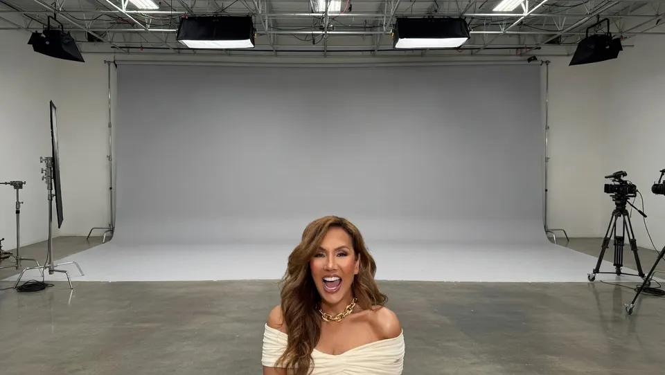 Patty Brard tijdens een televisieoptreden.