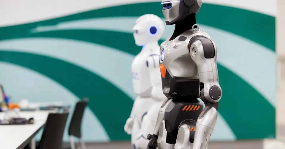 Humanoïde robots in het Humanoid Application Center in Schiedam