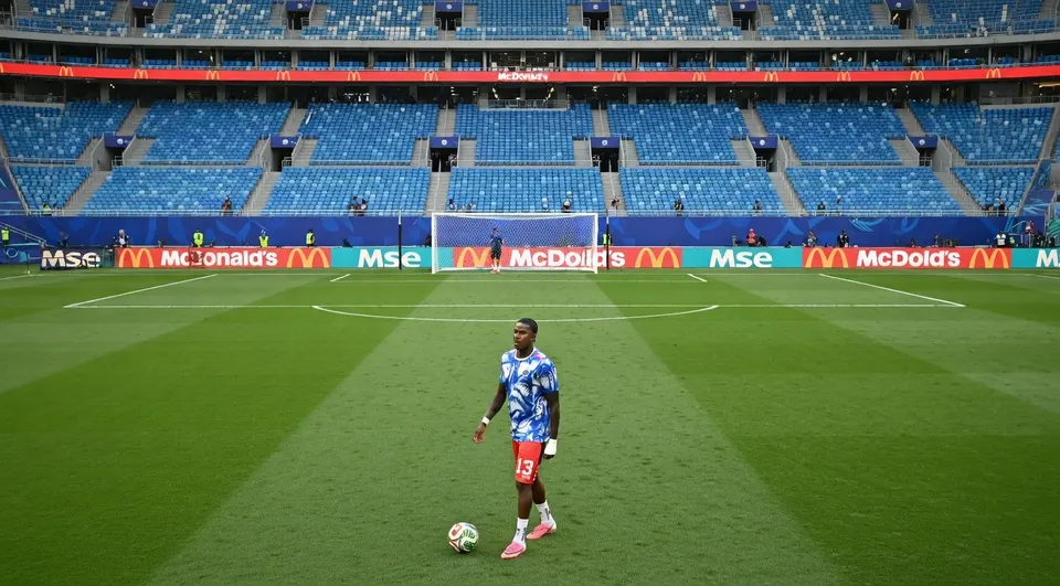 Sidny Lopes Cabral van Kaapverdië poseert met een bal op het veld