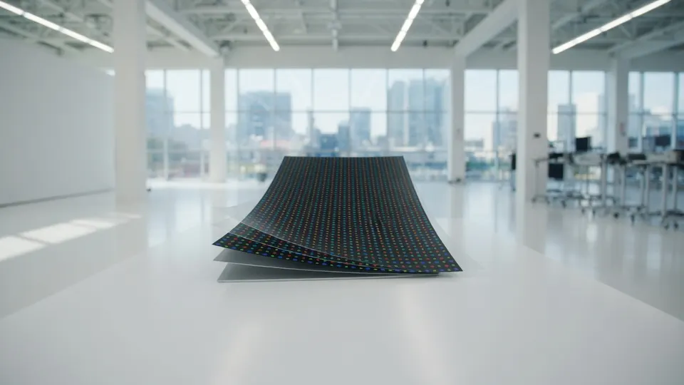Een flexibel scherm met de nieuwe Flex Titanium-technologie van Samsung