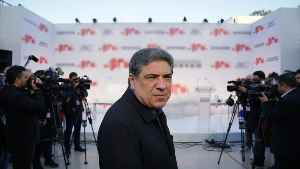 Vincent Pastore, bekend als Big Pussy uit The Sopranos, bij een persmoment