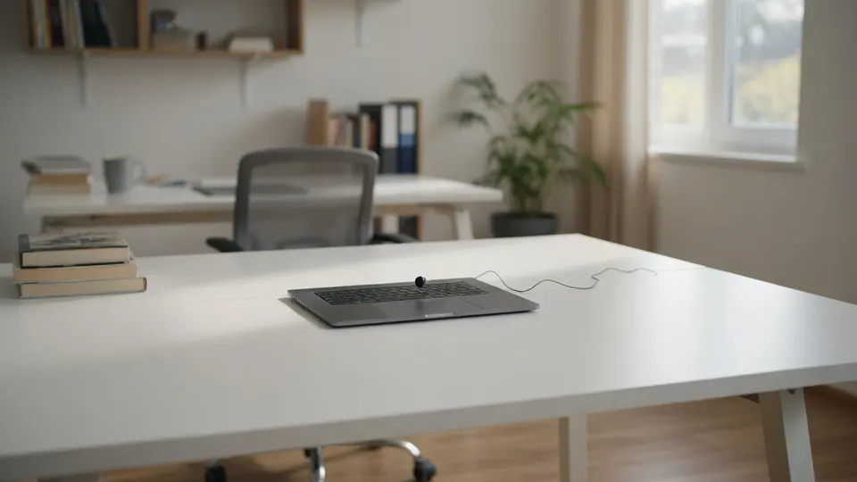 Laptop op een bureau als illustratie bij de nieuwe transparantieregels voor AI-systemen