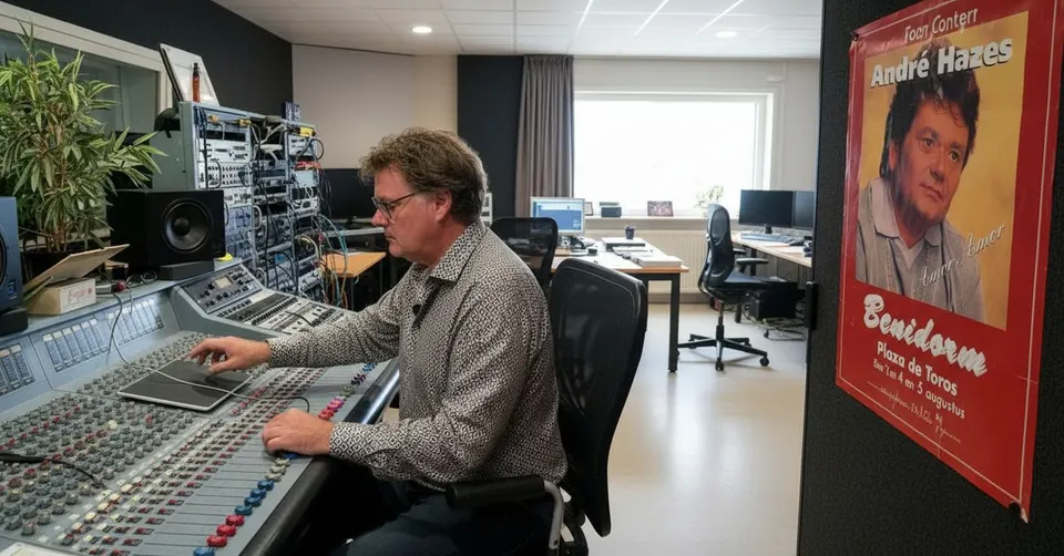 Paul Schuurman mixt in The Van Studio’s een liveopname van André Hazes uit 1998