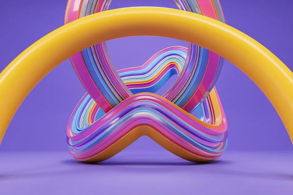 Abstracte illustratie van AI-koppelingen en gegevensstromen