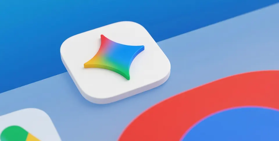 Google-logo op een smartphone, terwijl het bedrijf werkt aan een energiezuinige AI-chip voor Gemini