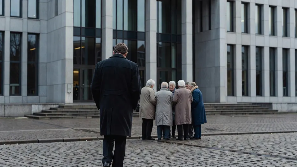 Oudere vrouwen staan voor de rechtbank waar een man is veroordeeld voor diefstallen bij negen slachtoffers