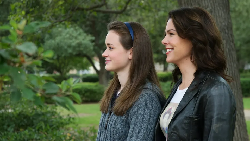 Lauren Graham en Alexis Bledel als Lorelai en Rory Gilmore in Gilmore Girls