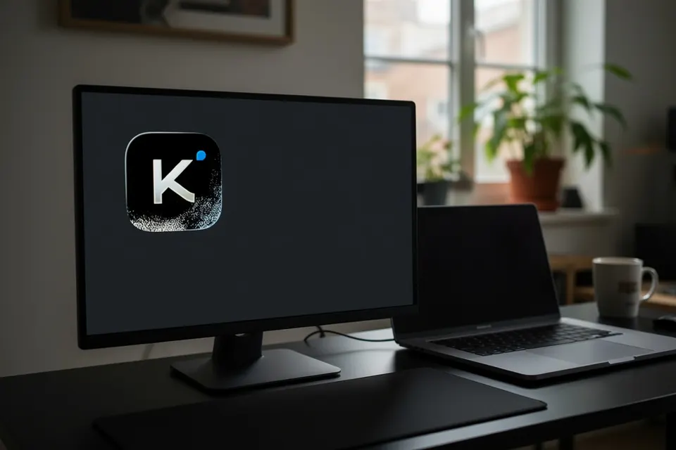 Kimi K3-logo op een computerscherm tijdens een cyberveiligheidstest