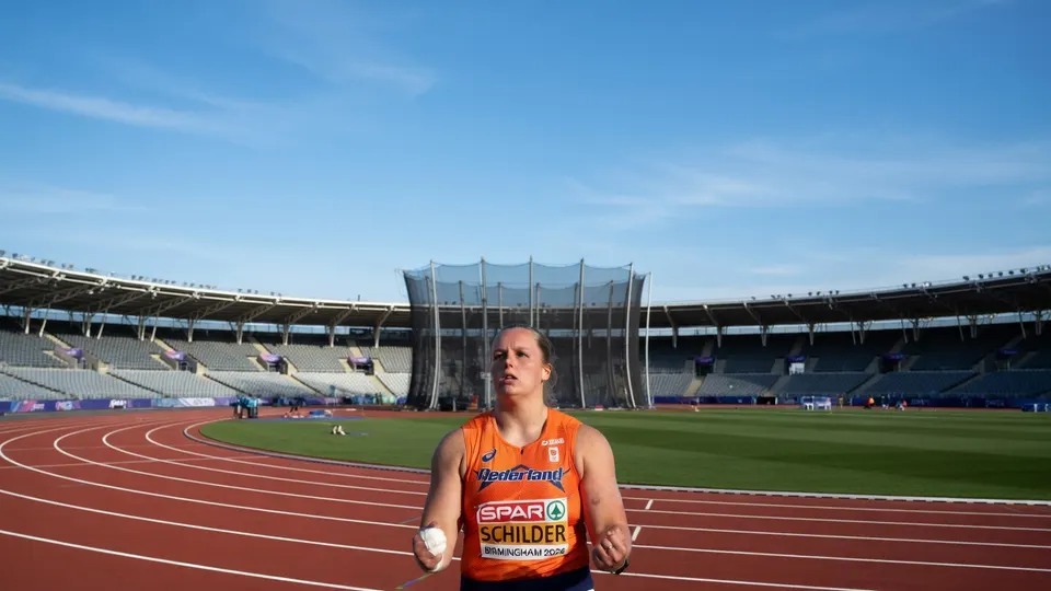 Jessica Schilder viert haar derde EK-titel op rij bij het kogelstoten