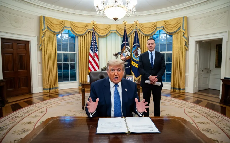 Donald Trump ondertekent in het Witte Huis een decreet over de aanbevolen kindervaccins