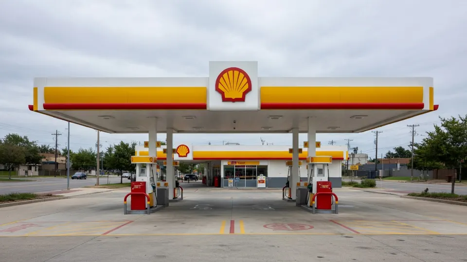 Shell-tankstation, terwijl het bedrijf een mogelijk cyberincident onderzoekt