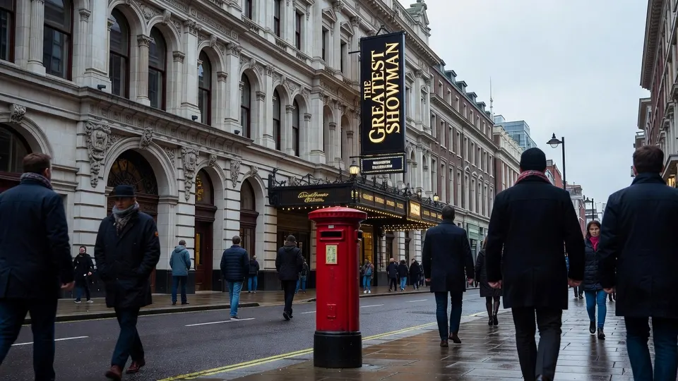 Het Theatre Royal Drury Lane in Londen, waar Vajèn van den Bosch te zien is in The Greatest Showman