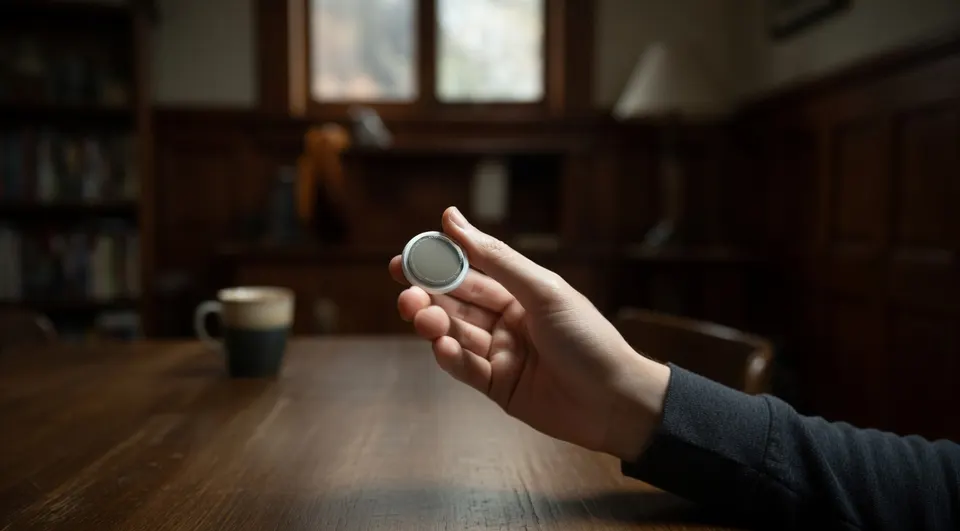 Een hand houdt een geheugenchip vast