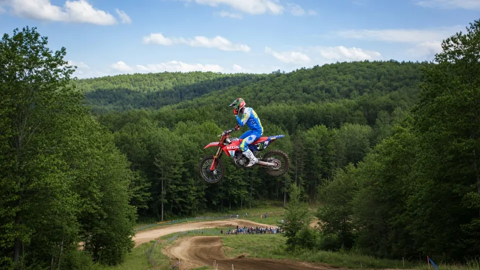 Jeffrey Herlings rijdt tijdens de eerste manche van de Grand Prix van Zweden