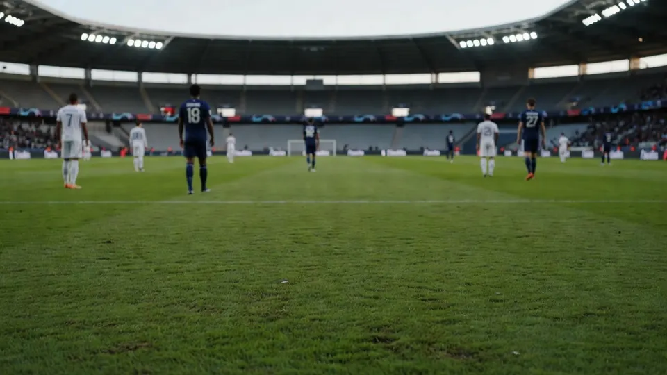 Voetballers van Fenerbahçe en Olympique Lyonnais in actie in de Champions League-voorronde