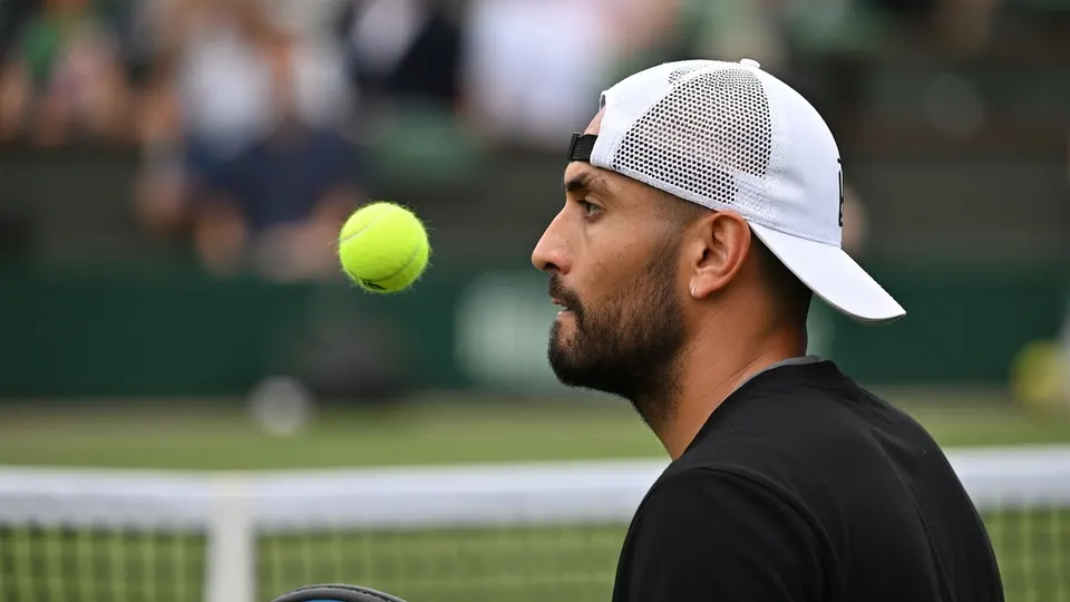 Nick Kyrgios tijdens het tennistoernooi