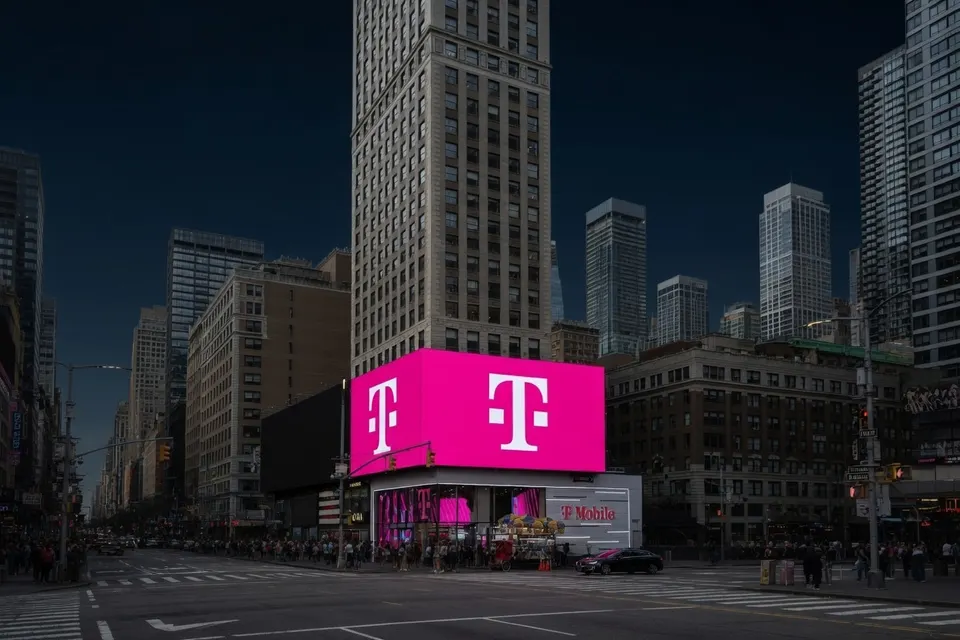 Een T-Mobile-winkel op Times Square in New York