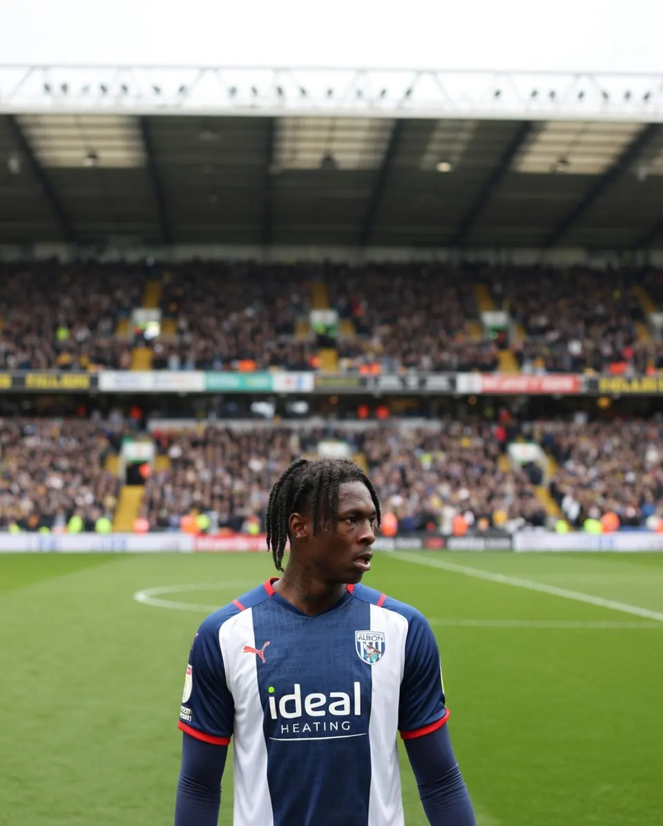 Quevin Castro in het shirt van West Bromwich Albion