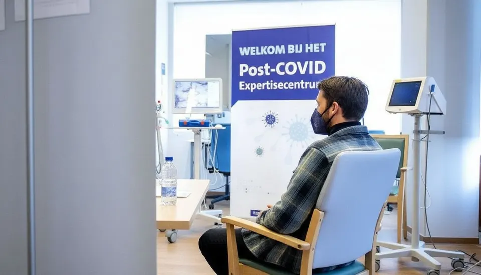 Patiënt in een behandelkamer van een post-covid-expertisecentrum
