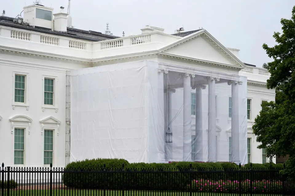 Het Witte Huis in Washington, waar de game ‘Build the Wall’ van de website is verwijderd