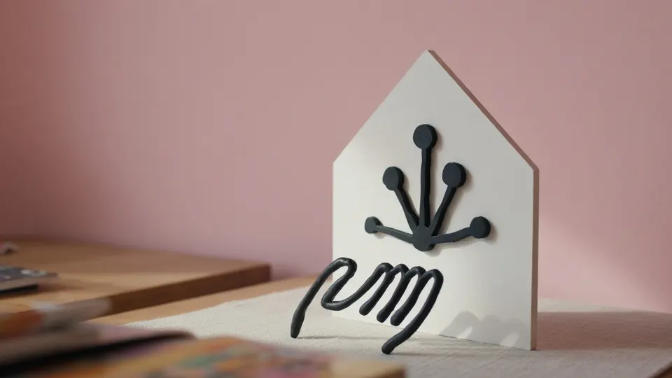 Illustratie van een AI-assistent met een waarschuwingssymbool