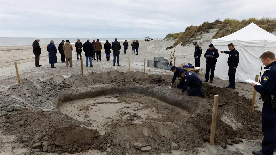 Politie graaft op Texel een graf open voor DNA-onderzoek naar 38 anonieme doden