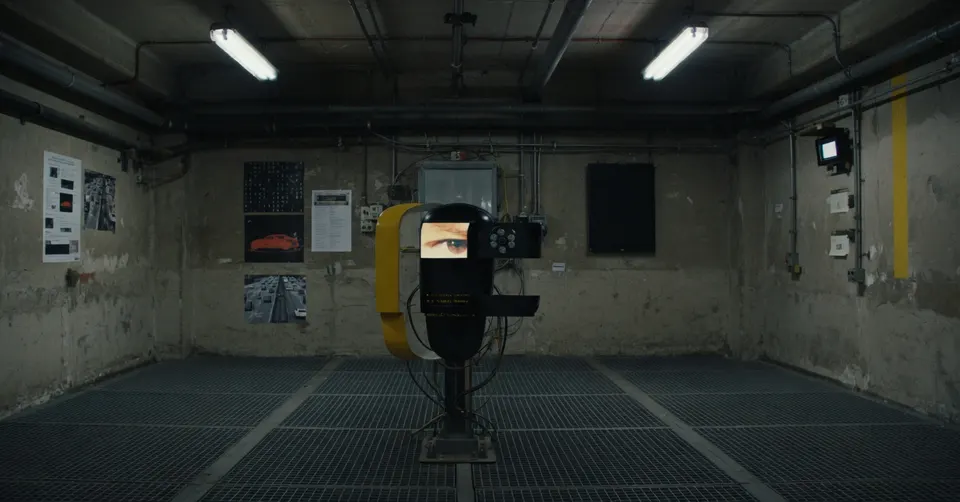Een Flock-camera in een testruimte